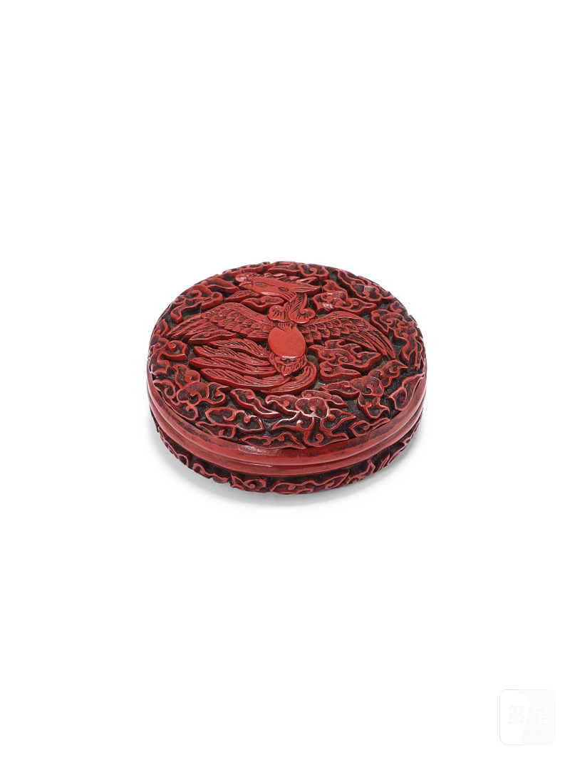 十六世紀　剔紅鳳凰紋蓋盒 | A SMALL CARVED CINNABAR LACQUER 'PHOENIX' BOX AND COVER - 图5